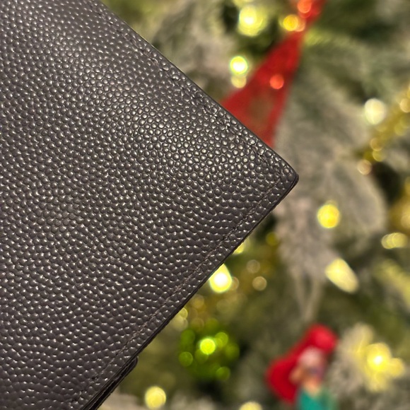 Saint Laurent YSL Dark Gray Quilted Leather Card Holder Flap Wallet NEW W/ COA - Picture 5 of 14